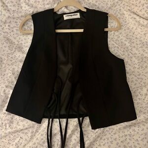 Missguided Black Tie Up Sleeveless Top